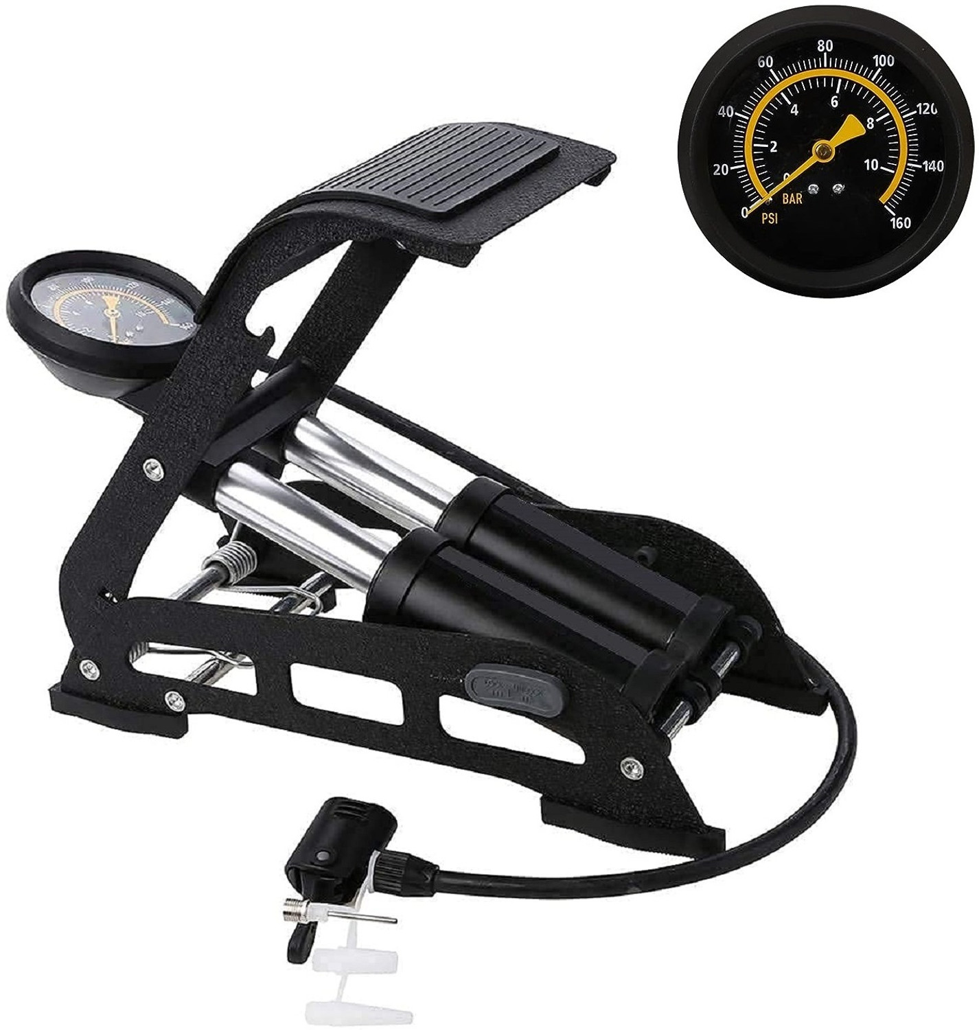 Image of LIRZEG Tire Air Pump 160 psi Tyre Air Pump for Car & Bike