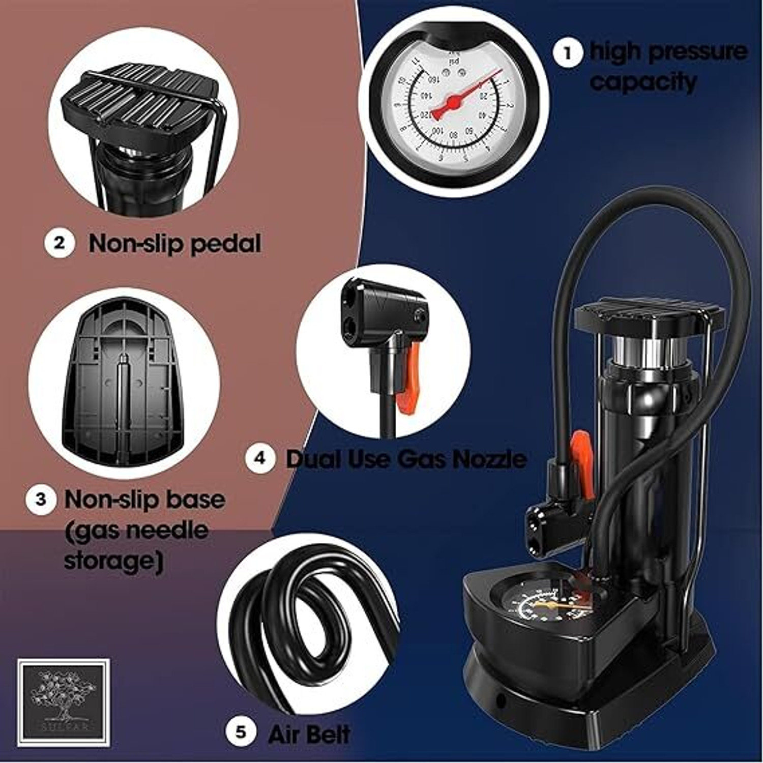 Image of Darshak Mini Foot Pump Bicycle, Basketball Pump, Football Pump, Motorcycle, Volleyball Pump Pump