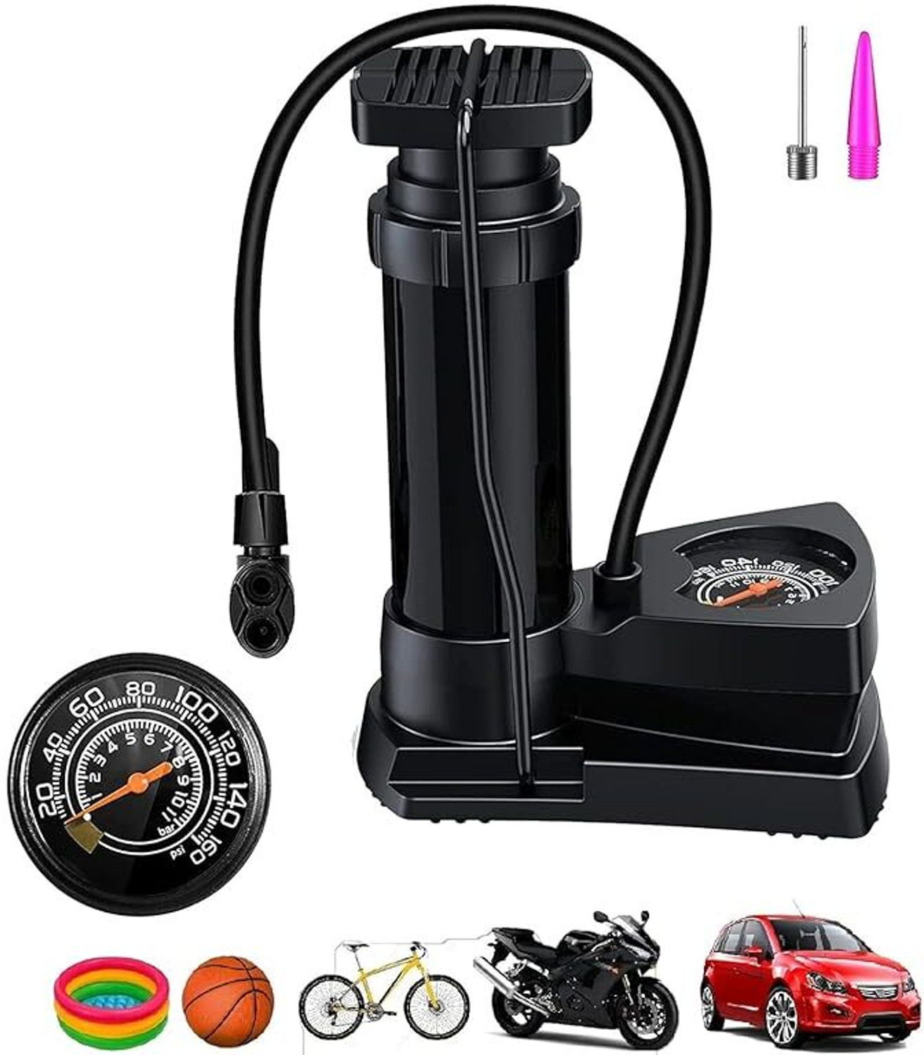 Image of Darshak Mini Foot Pump Bicycle, Basketball Pump, Football Pump, Motorcycle, Volleyball Pump Pump