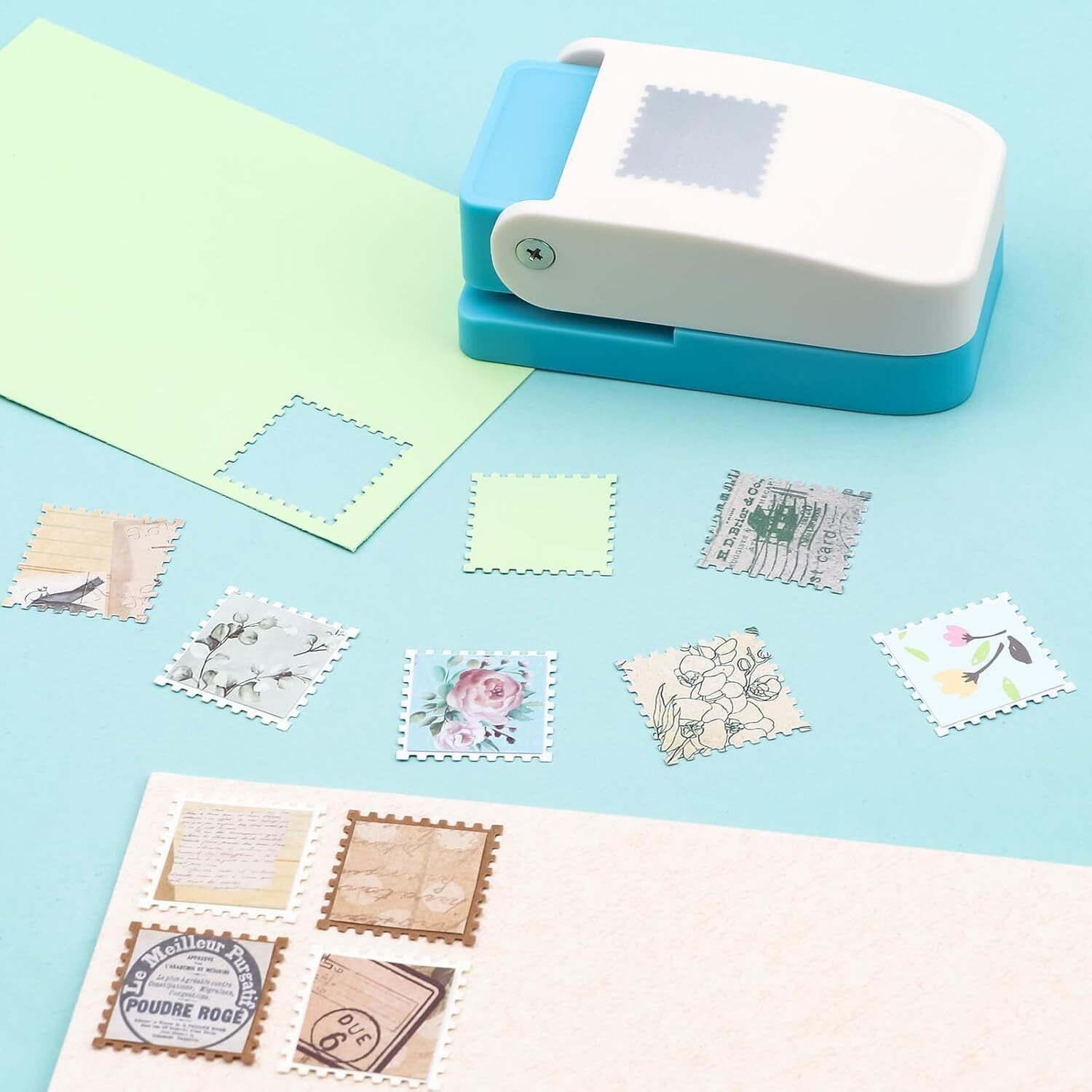 Image of StampPunch Stamp Puncher, Postage Stamp Punch Tool Cutter for DIY Card Making,Scrapbooking Punches & Punching Machines