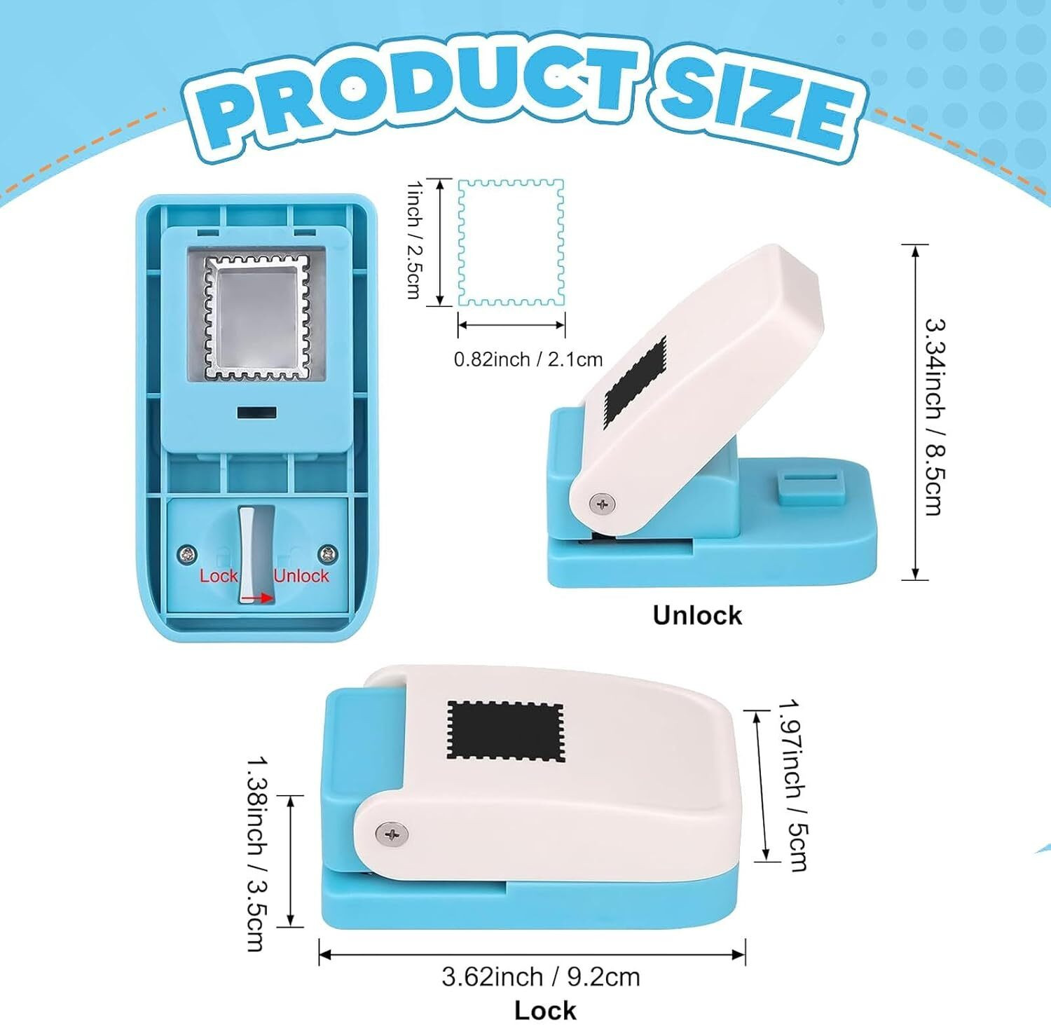 Image of StampPunch Stamp Puncher, Postage Stamp Punch Tool Cutter for DIY Card Making,Scrapbooking Punches & Punching Machines