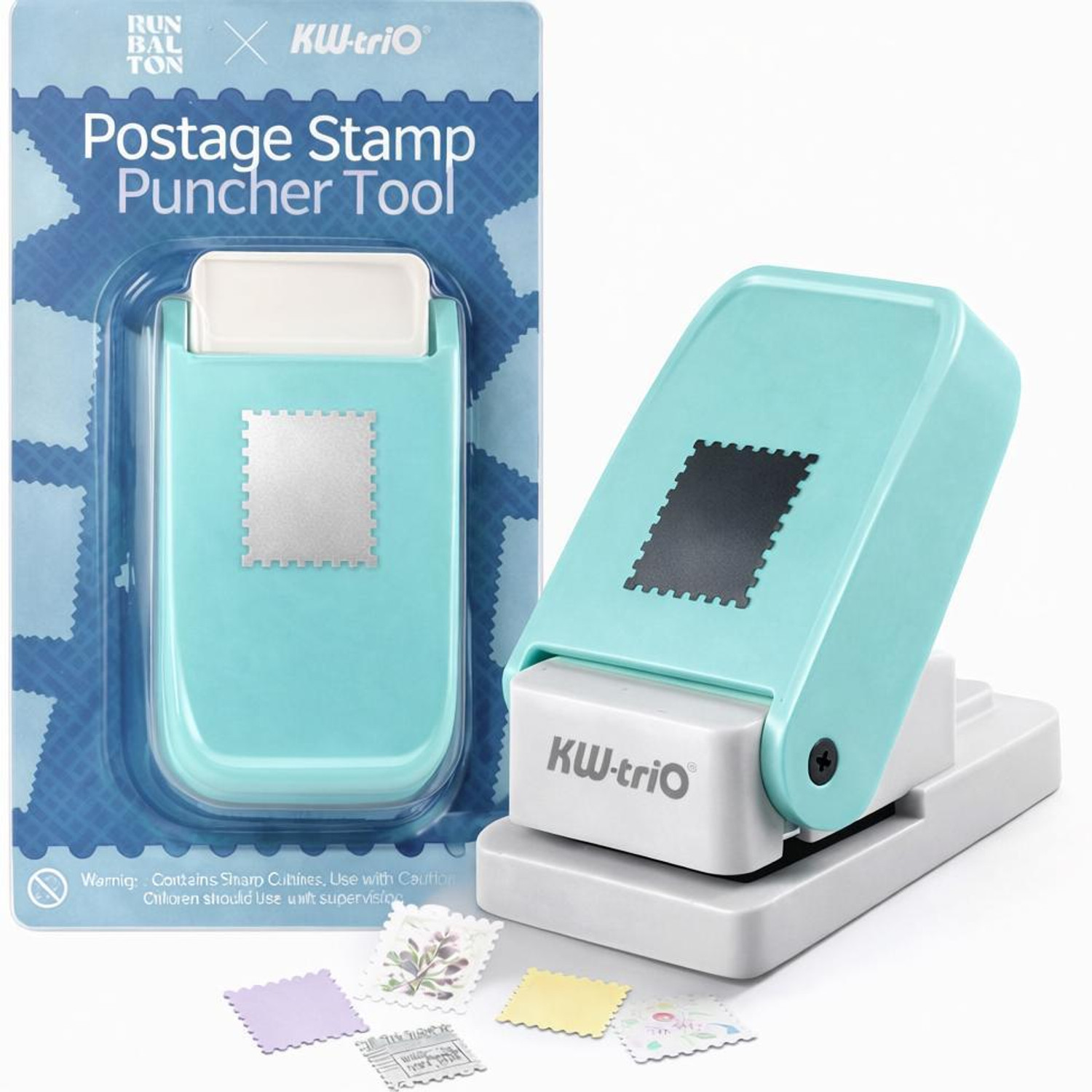 Image of KW-Trio Postage Stamp Punch DIY Paper Punch for Scrapbooking Cutter Art Stamp Punch Punches & Punching Machines