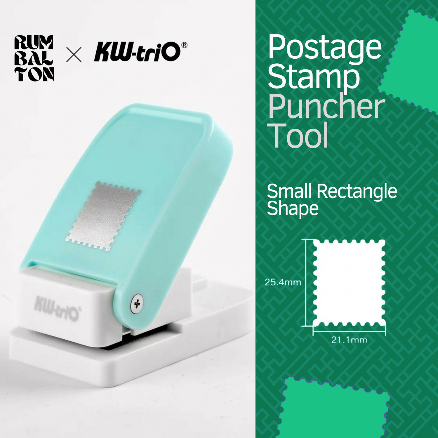 Image of KW-Trio Postage Stamp Punch DIY Paper Punch for Scrapbooking Cutter Art Stamp Punch Punches & Punching Machines
