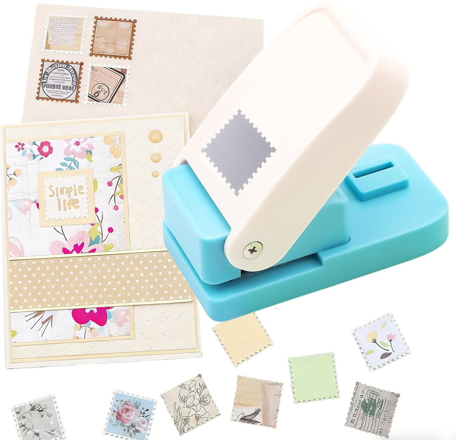 Image of StampPunch Stamp Puncher, Postage Stamp Punch Tool Cutter for DIY Card Making,Scrapbooking Punches & Punching Machines