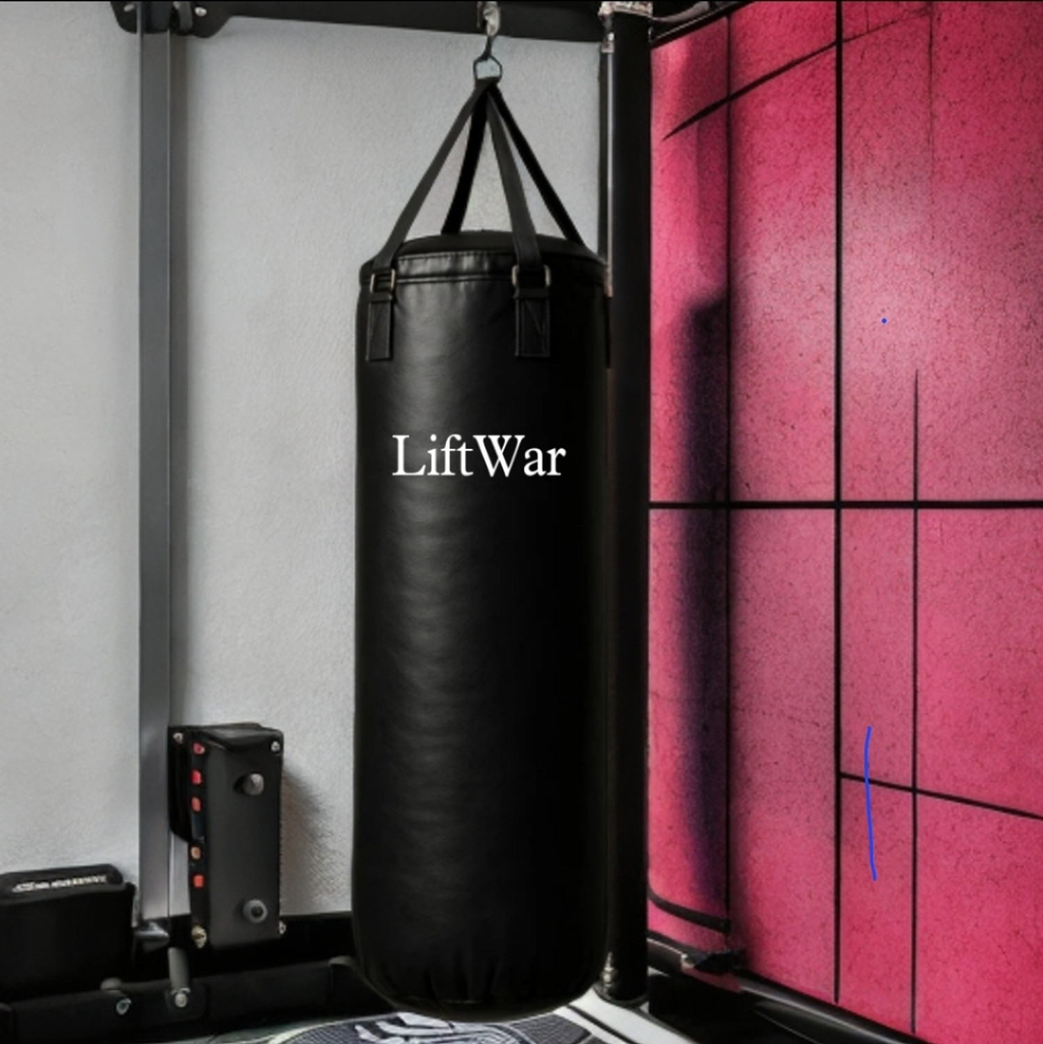 Image of LiftWar 4 Feet Unfilled Punching bag black Hanging Bag