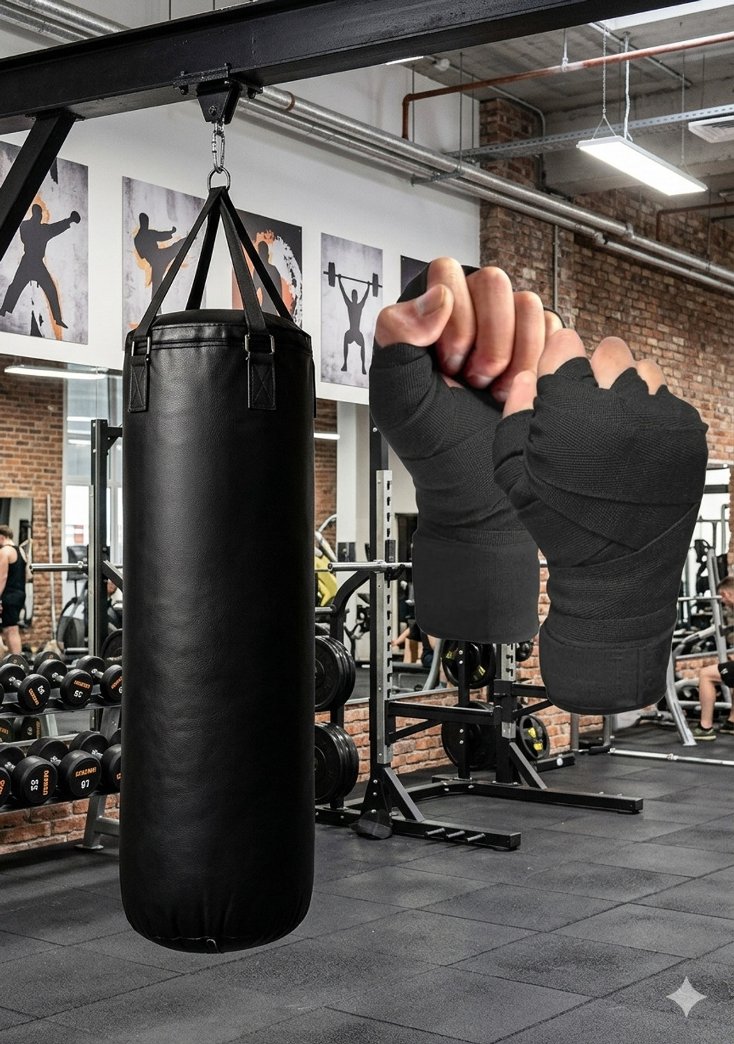 JECKY combo punching bag and hand band Hanging Bag
