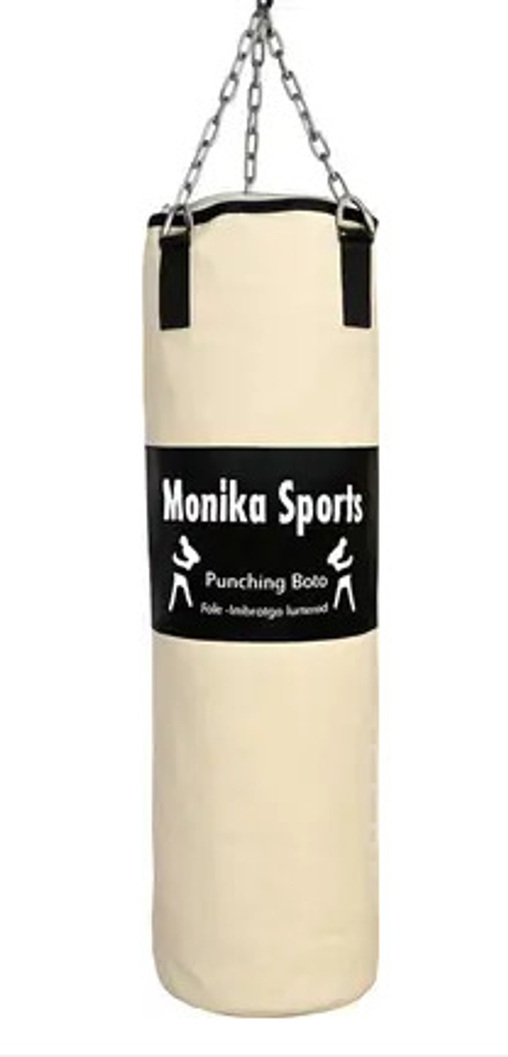 Image of Monika Sports 4 Feet Unfilled Punching Bag with Hanging chain Free / Boxing Bag Hanging Bag