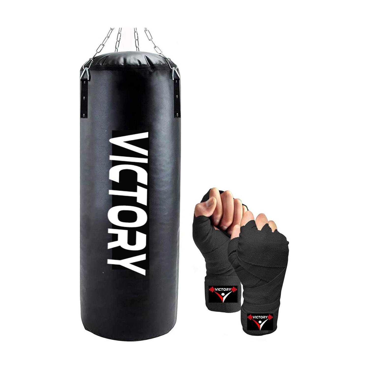 VICTORY Unfilled Punching Bag Synthetic Leather - Image 1