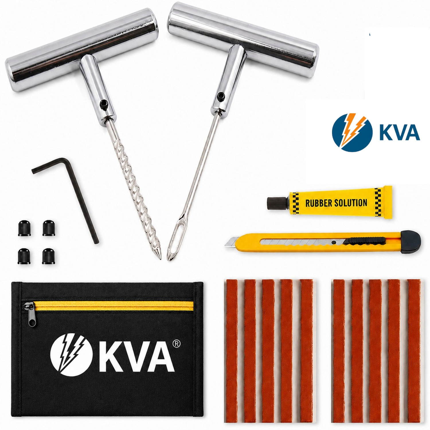Image of KVA KV-125 Tubeless Tyre Puncture Repair Kit