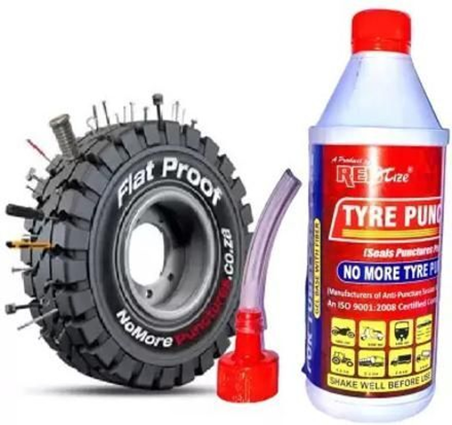 Image of COMICAL Tyre Puncture Solution Tubeless Tire Sealant Pack Of 2 Tubeless Tyre Puncture Tubeless Tyre Puncture Repair Kit