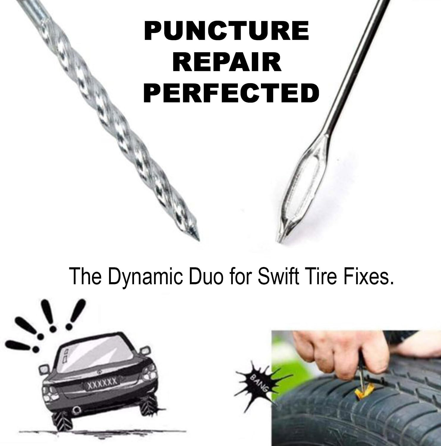 Image of TIREWELL TW-5030 Universal Tubeless Tyre Puncture Repair Kit with Box Emergency Tool Tubeless Tyre Puncture Repair Kit