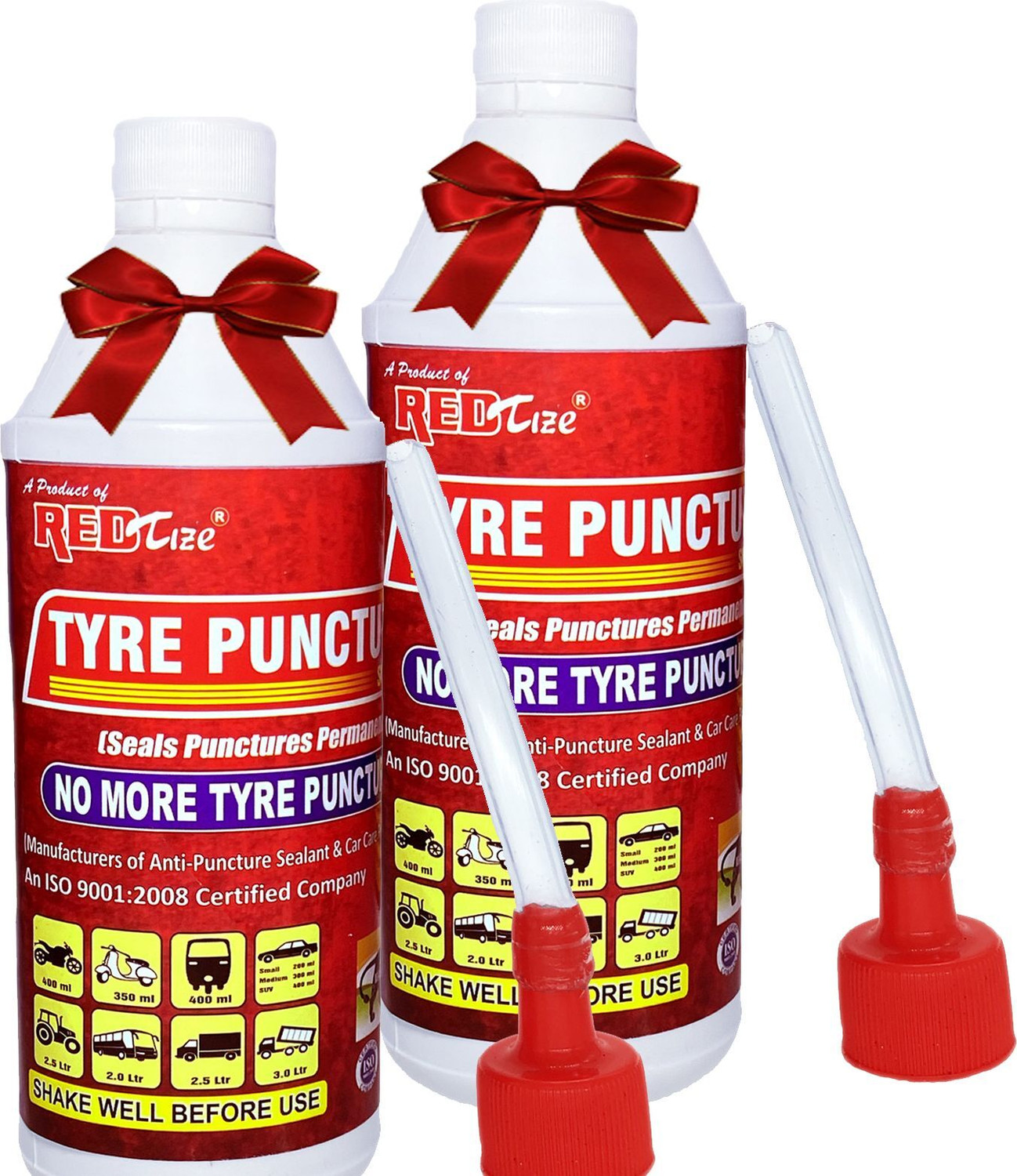 Image of COMICAL Tyre Puncture Solution Tubeless Tire Sealant Pack Of 2 Tubeless Tyre Puncture Tubeless Tyre Puncture Repair Kit