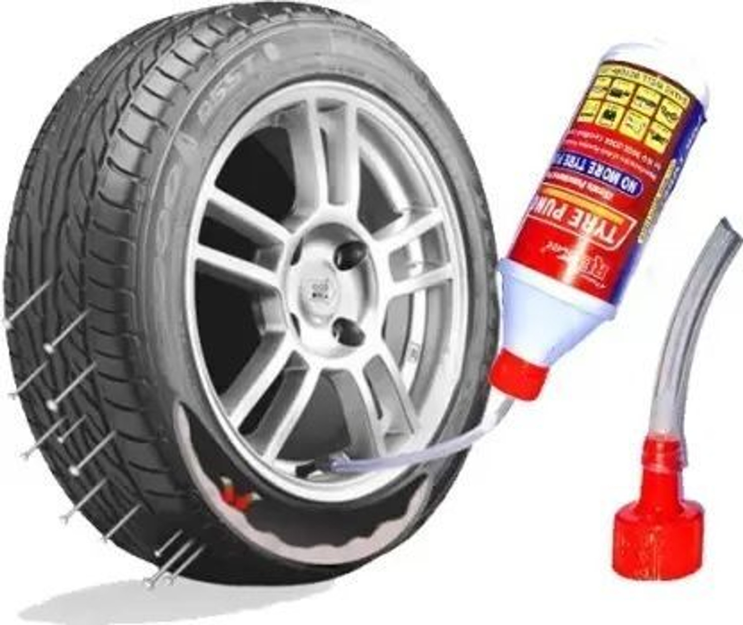Image of COMICAL Tyre Puncture Solution Tubeless Tire Sealant Pack Of 2 Tubeless Tyre Puncture Tubeless Tyre Puncture Repair Kit
