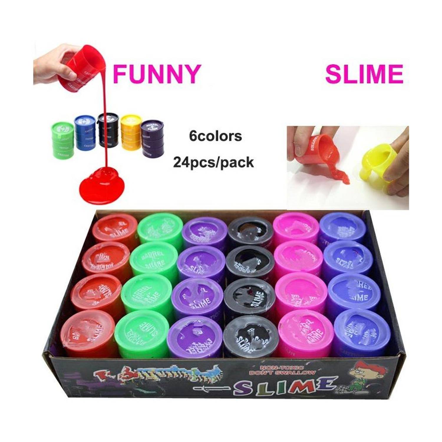 AKANSHA Liquid Mud Magic Crystal Non-sticky slime Putty Set of 24 Multicolor Putty Toy