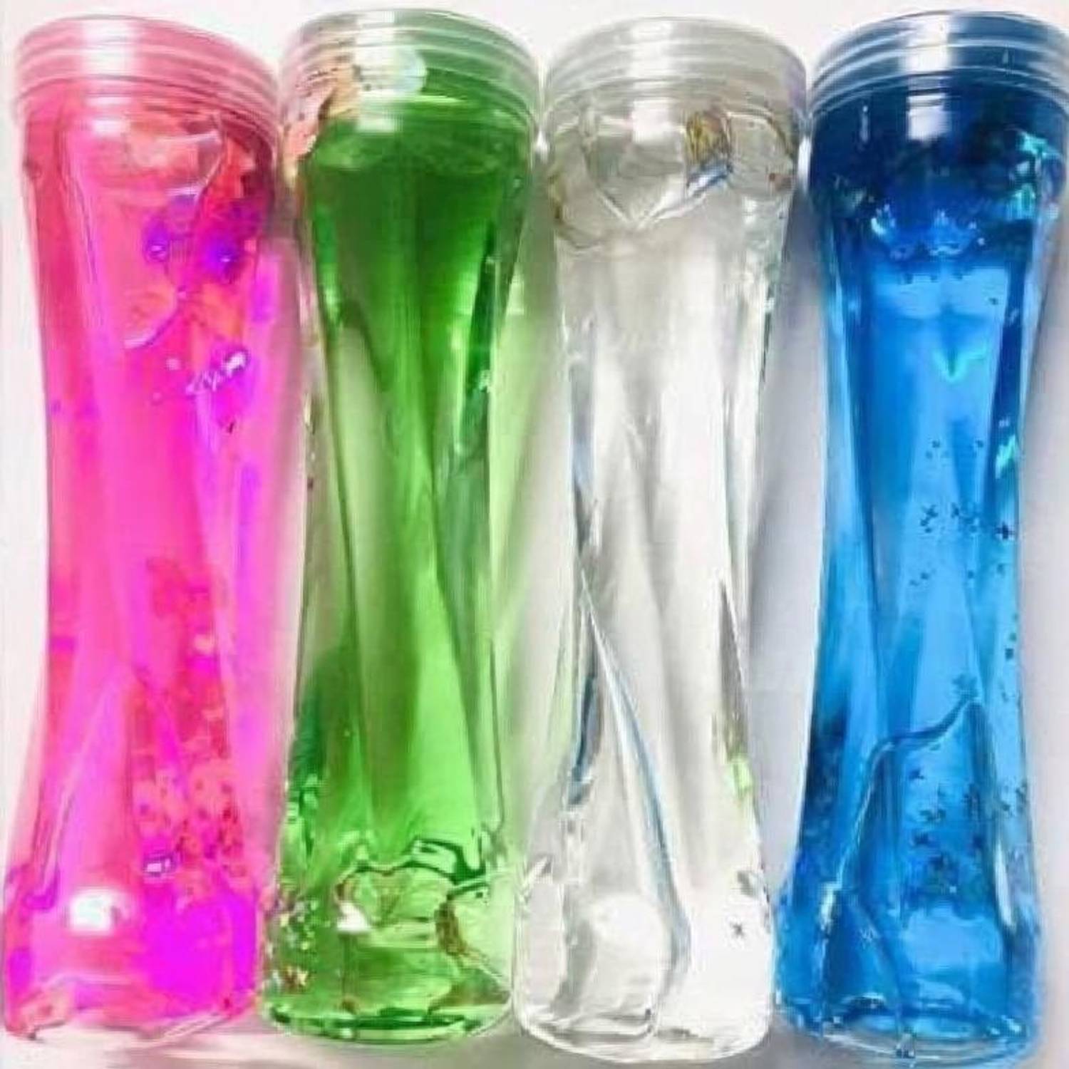 AKANSHA Slime bottle/ Crystal clear slime/ Glittery Slime for Kids(Pack of 4) Multicolor Putty Toy