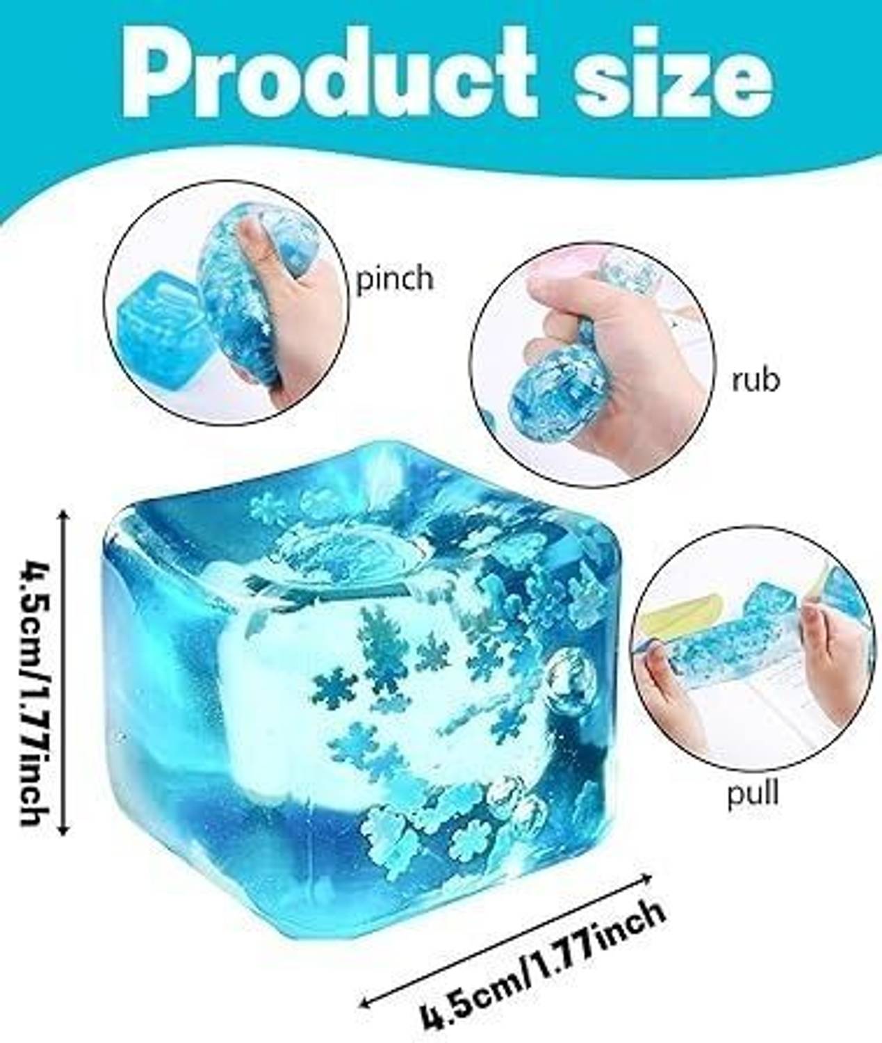 hakily Ice Cube Blue Stress Relief Toy - Image 2