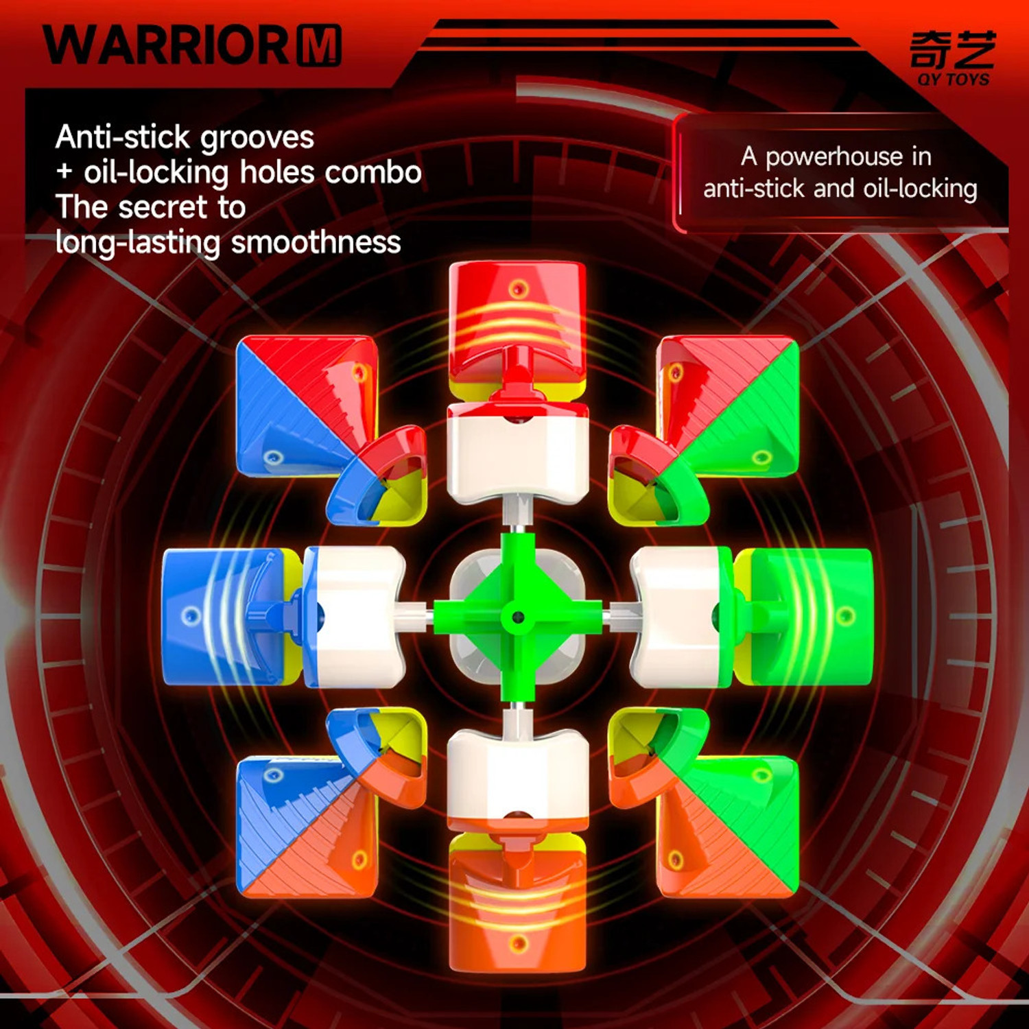 Image of Cuberkart QiYi Warrior M 3x3 Magnetic | UV Coated Stickerless Speed Cube