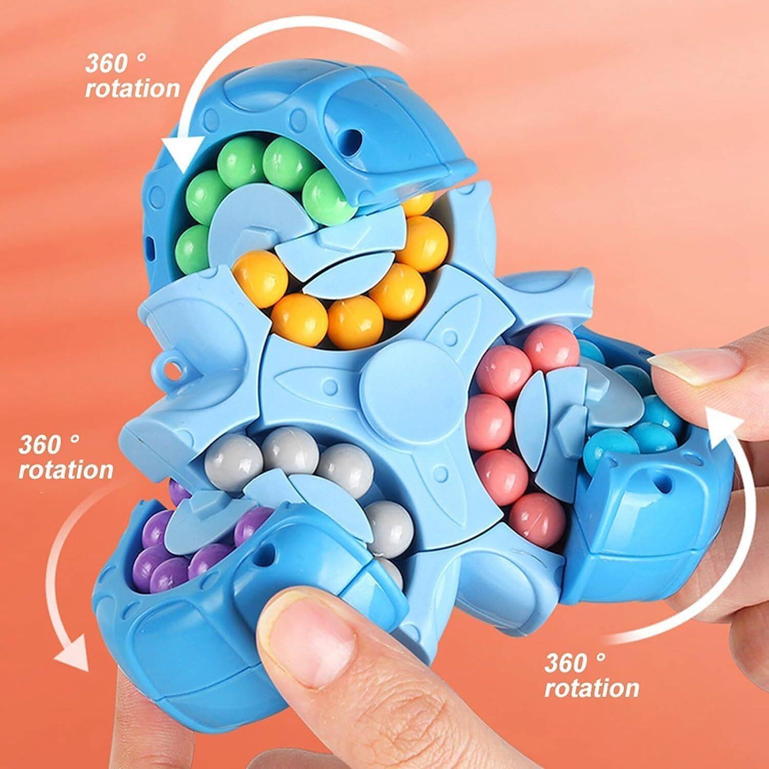 AQUATIDE Triangle Magic Bean Cube Spinner Puzzle Toy for Kids Adu