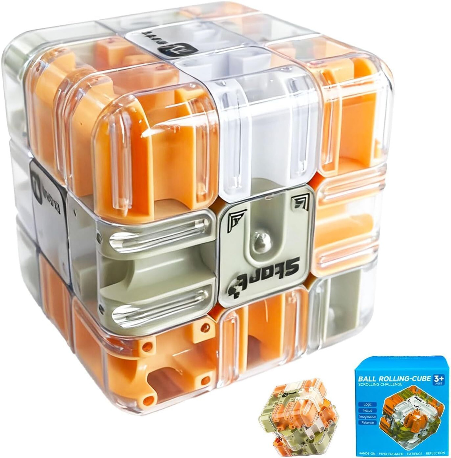 Image of VHD 3D Maze Cube Ball Puzzle Game for Kids & Adults - Labyrinth Brain Teaser Toy