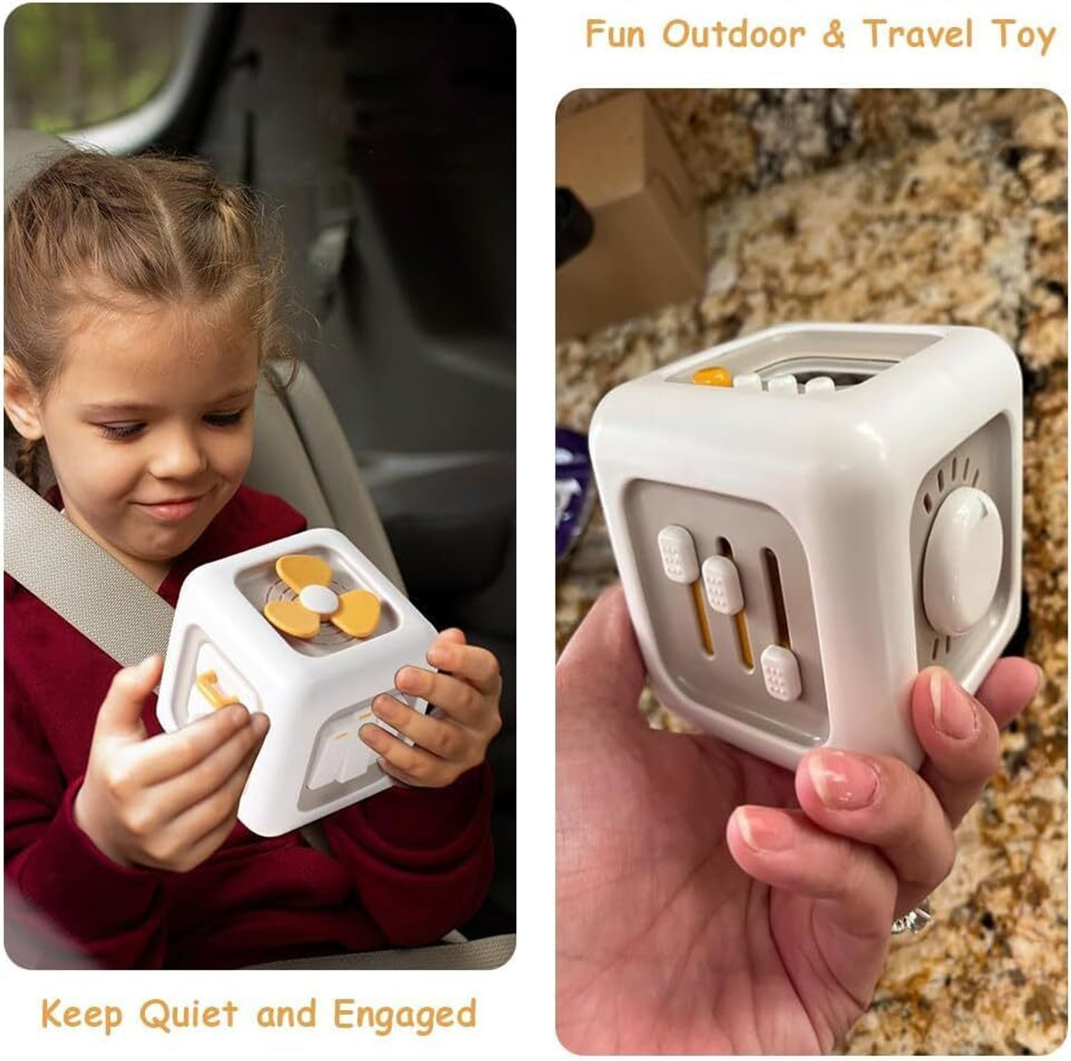 Image of Zwerlin 6 in 1 Cube for Toddlers 1-3, Activity Educational Cube Toy for 1 Year+ Kids