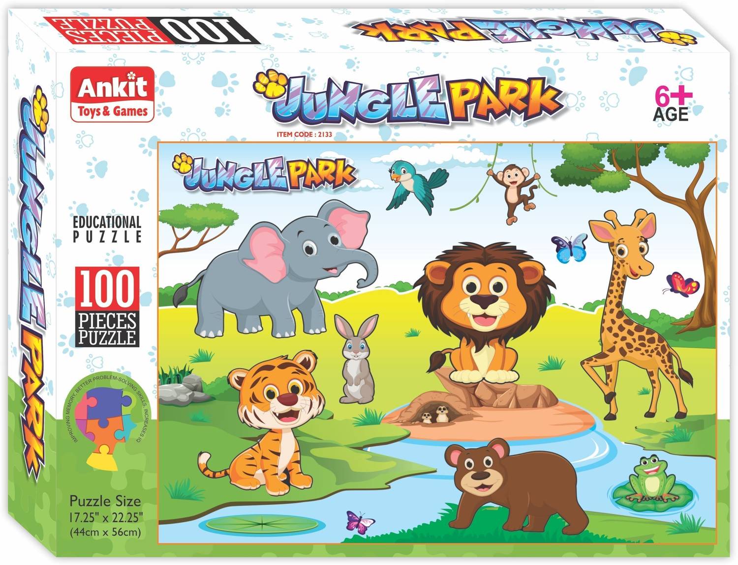 Ankit Toys & Games Jungle Park Jigsaw Puzzle Creative Learning & Development Board Game