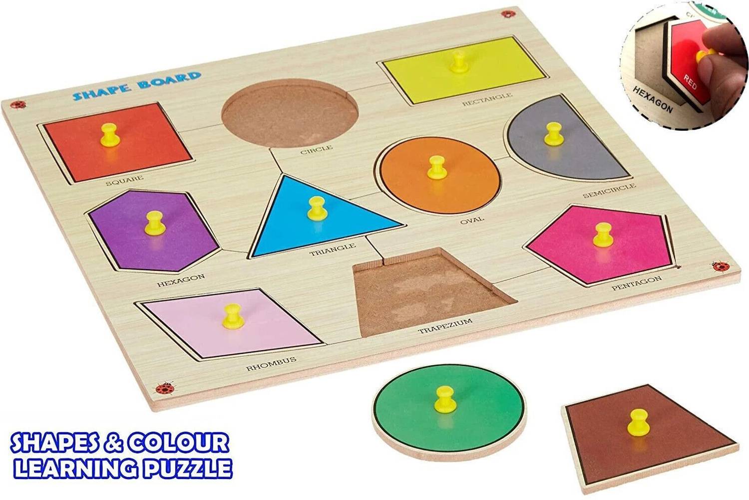 blue seed Learning Educational Board Game Shapes&Colors Sorting Puzzle Toys Jigsaw Puzzles