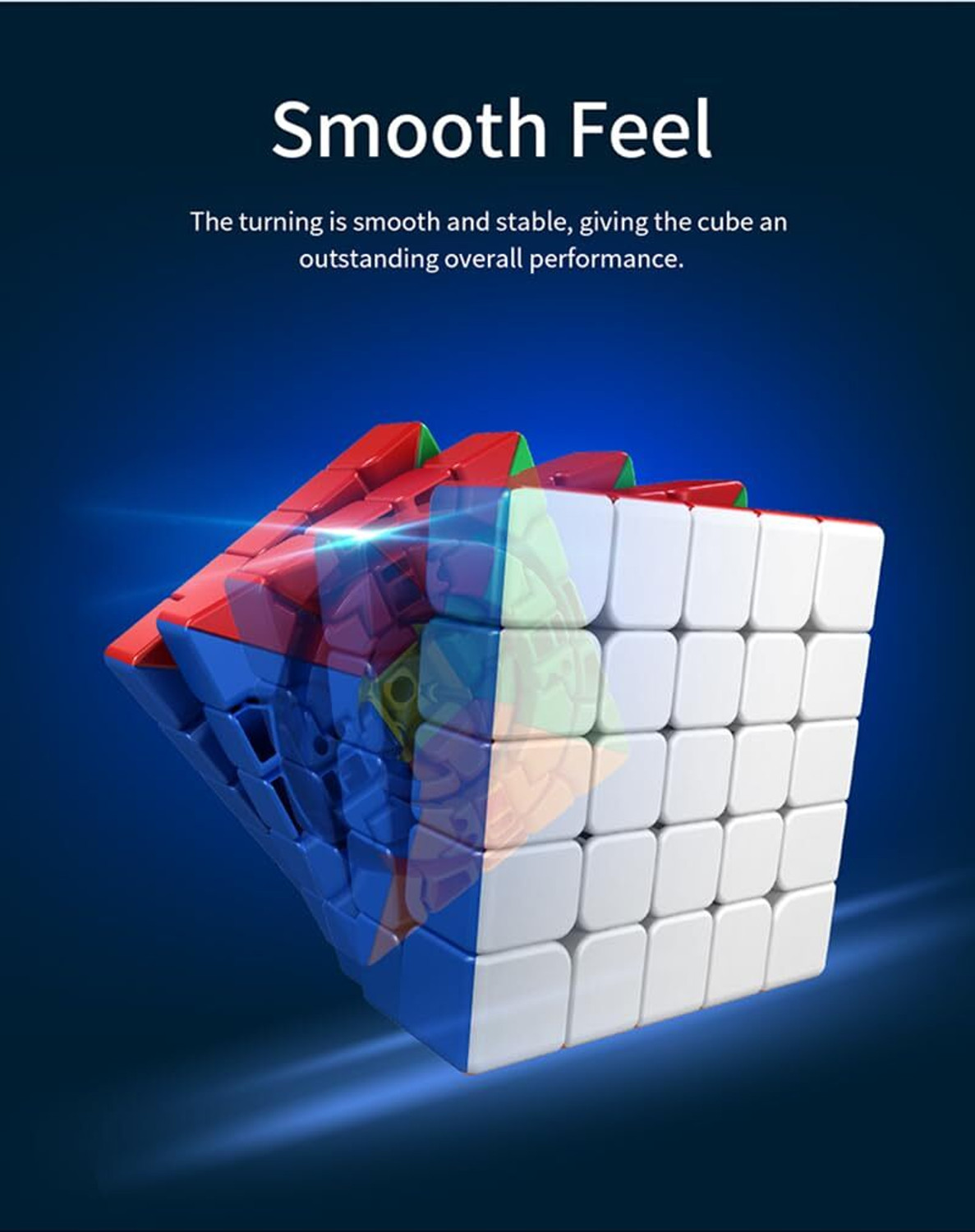 Image of D ETERNAL Cube 5x5 Stickerless Speedcube with Cube Stand and Protecting Pouch Bag