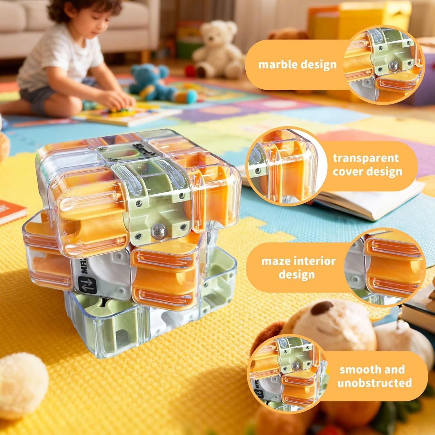 Image of VHD 3D Maze Cube Ball Puzzle Game for Kids & Adults - Labyrinth Brain Teaser Toy