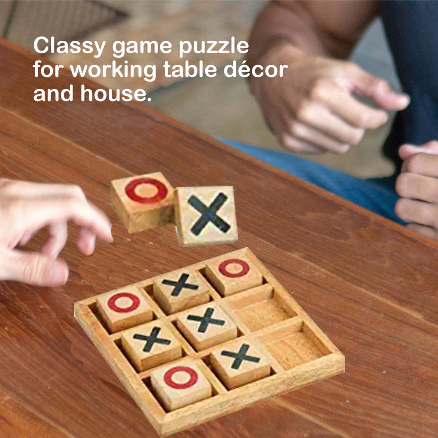 blue seed Tic Tac Toe Board Game for Kids Zero and Cross Puzzle