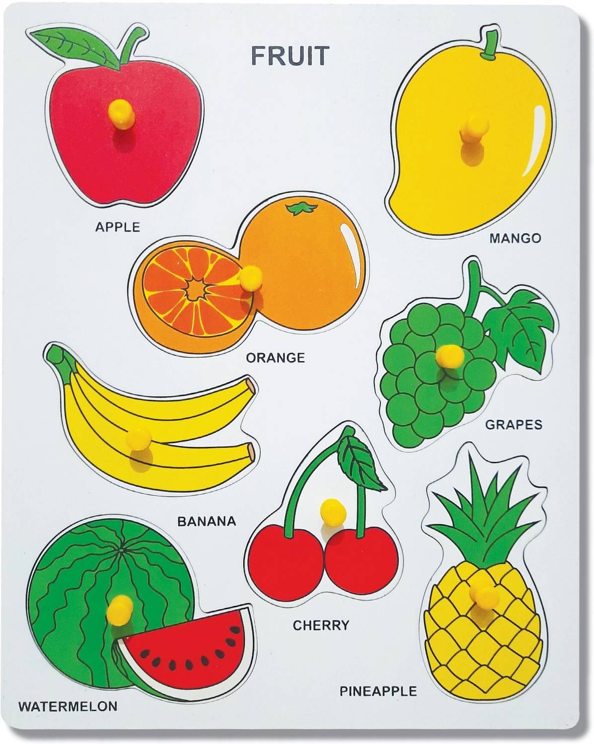 Theally Fruit Wooden Educational Puzzle for Early Learning for Kids