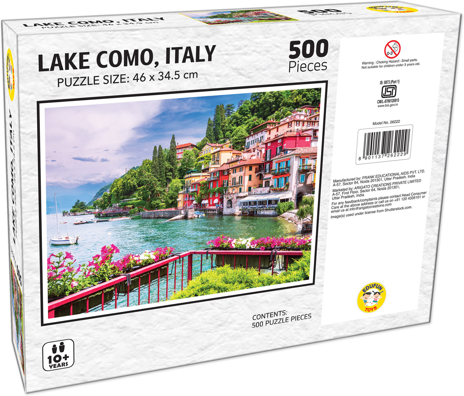 Image of Edufun toys Lake Como, Italy Jigsaw Puzzle for Kids and Adults