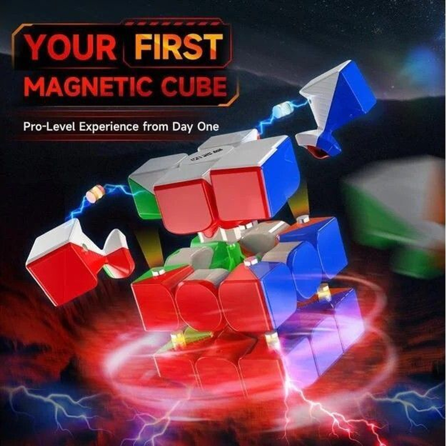 Image of Cuberkart QiYi Warrior M 3x3 Magnetic Stickerless Speed Cube with Factory Magnets, 56mm