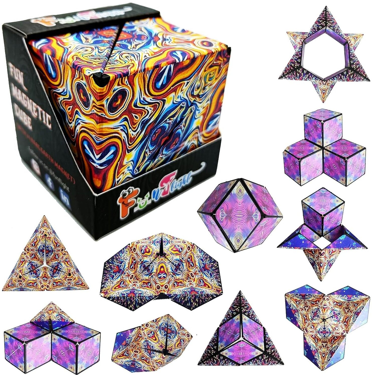 Image of UB Toys Shape Shifting Mysterious Magnetic Puzzle Cube Transforms into 72+ Shapes