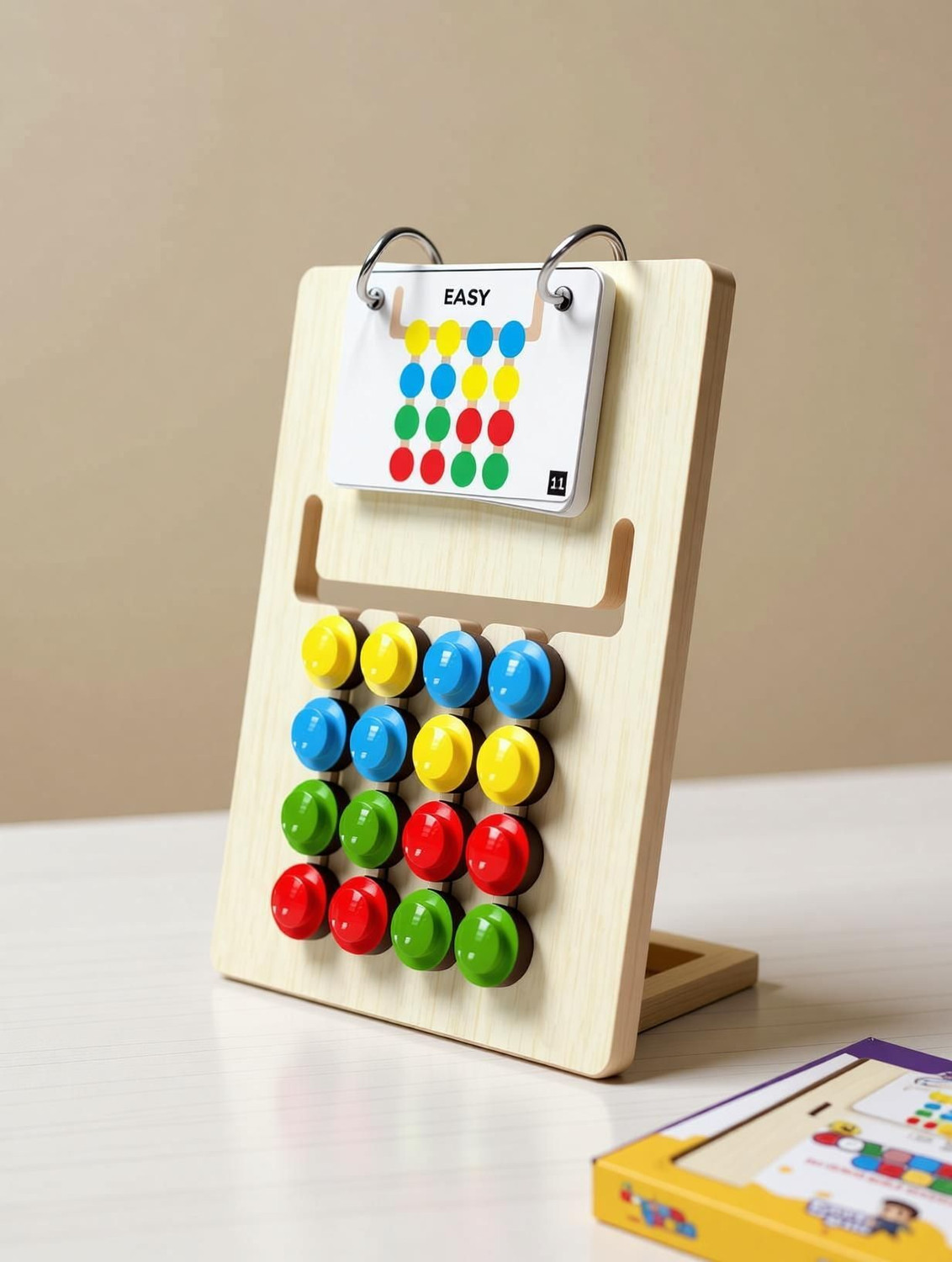 Image of Smart Kids Wooden Montessori Slide Puzzle | Brain Development Toy for Kids