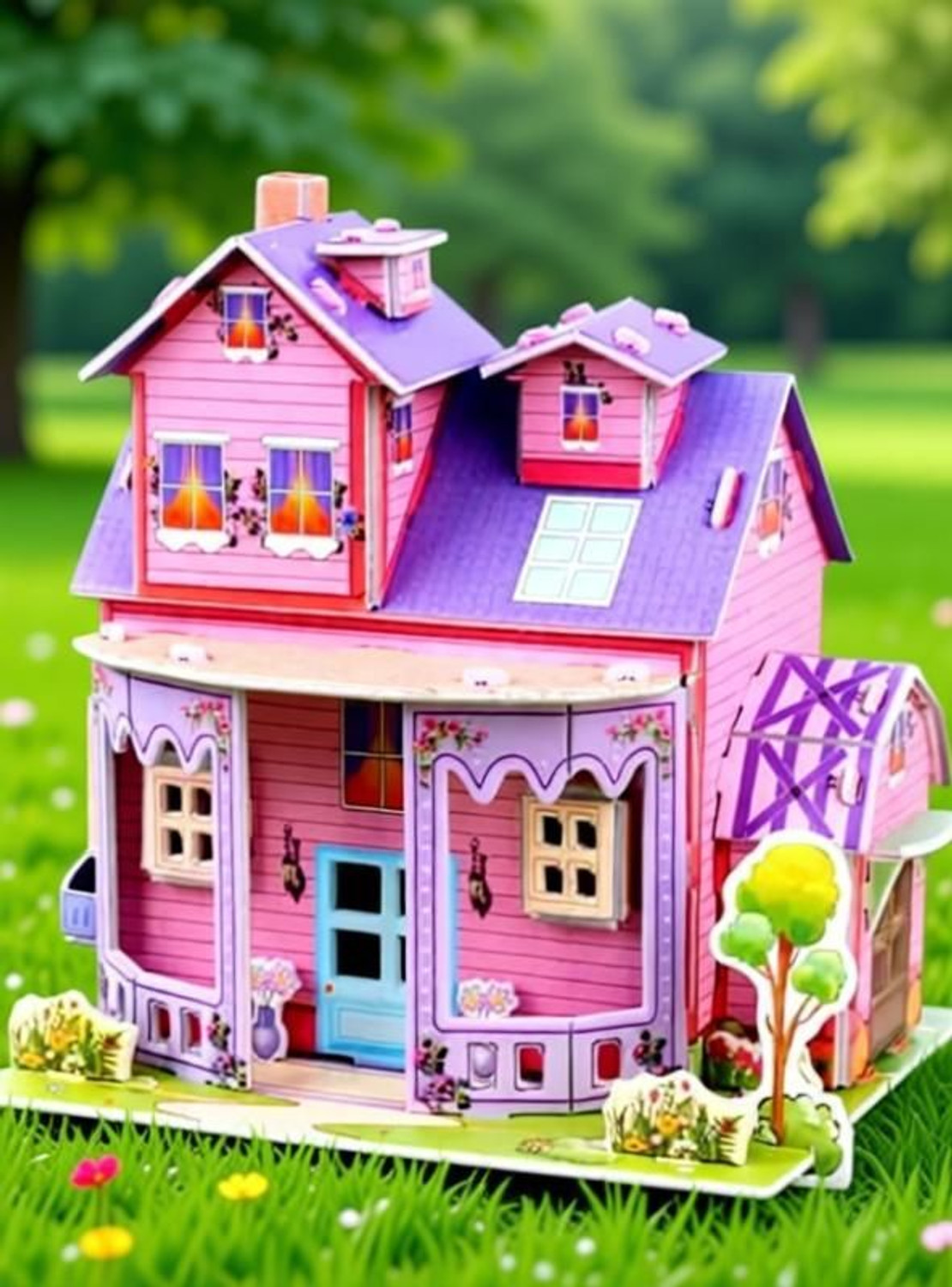 Image of Cluttch Play 3D Puzzle House & Castle Building Kit for Kids Foam Jigsaw Construction Set DIY