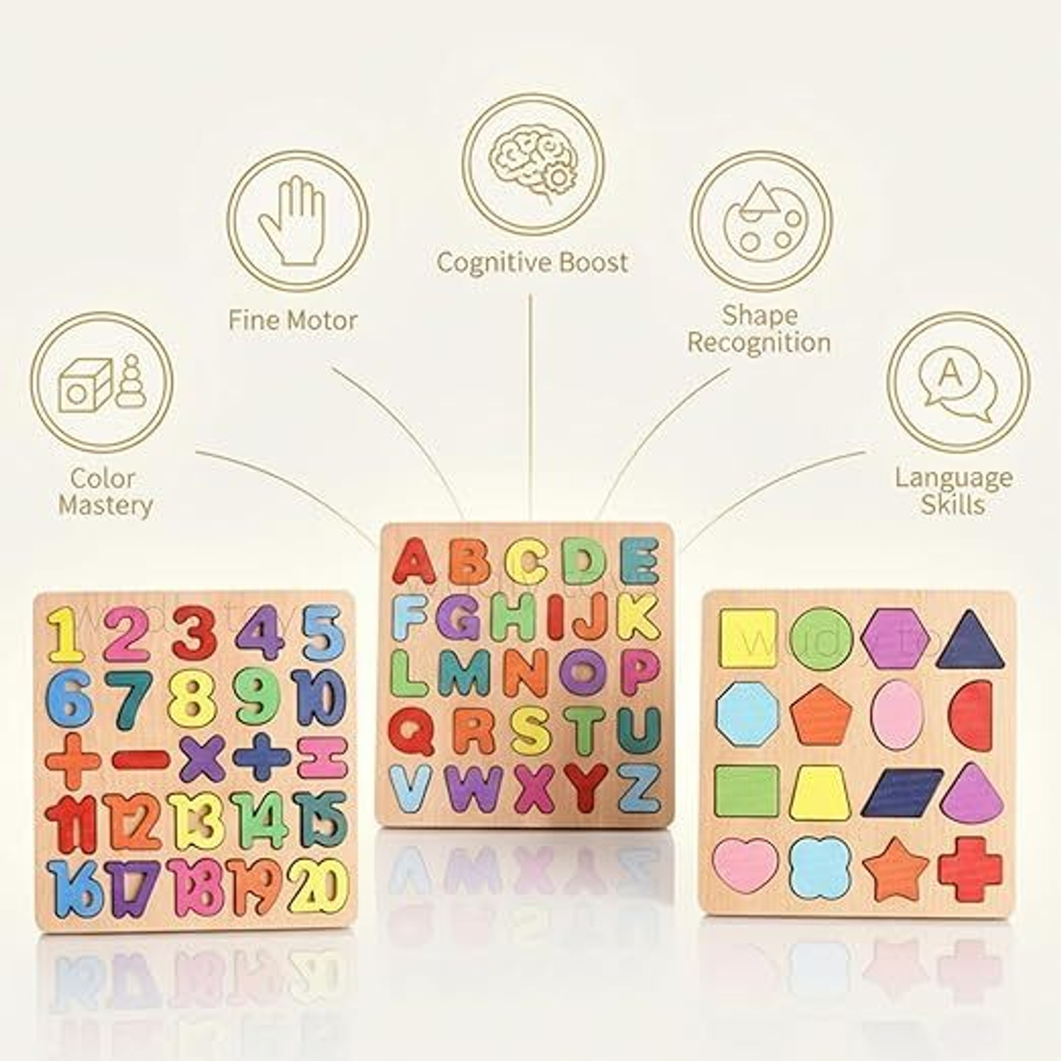 Image of LERANATH ABC-NUM-SHAPE-PUZZLE-SET Gaming Accessory Kit