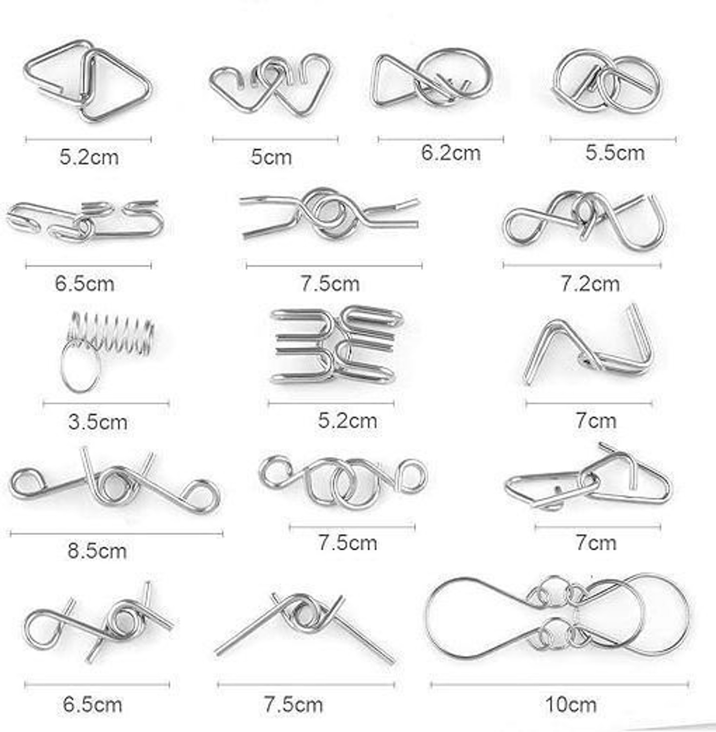 Image of Zokio 32pc Diffrant Metal Puzzle Brain iQ Teaser 32@Pack#4