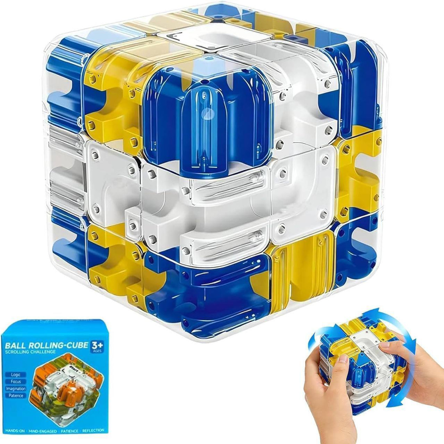 Image of shirly 3D Ball Rolling Maze Cube Puzzle Game for Kids & Adults Brain Teaser