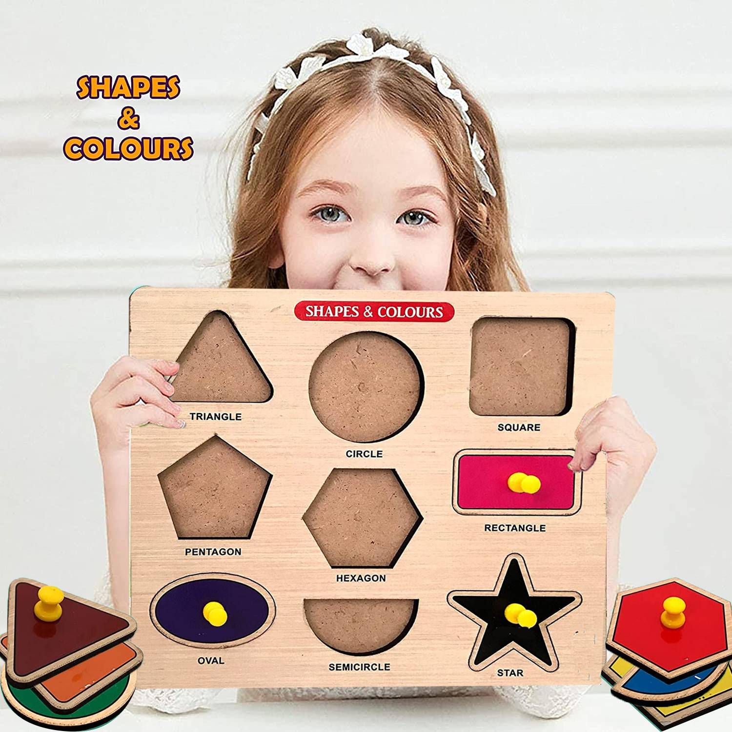 blue seed 3D Sorting Blocks Toys Learn Early Geometric Shape Matching Puzzles Board Game
