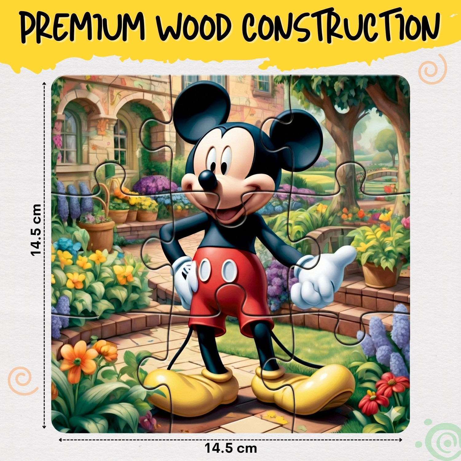 Image of Craftick Wooden Set of 6 Cartoon Games Toys Jigsaw Puzzles for Kids Age 2 and Above. (54 Pieces)