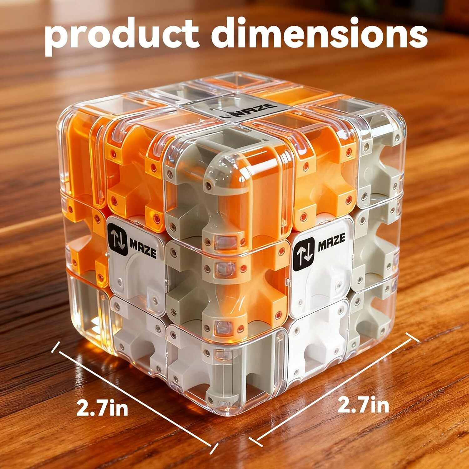 Image of VHD 3D Maze Cube Ball Puzzle Game for Kids & Adults - Labyrinth Brain Teaser Toy