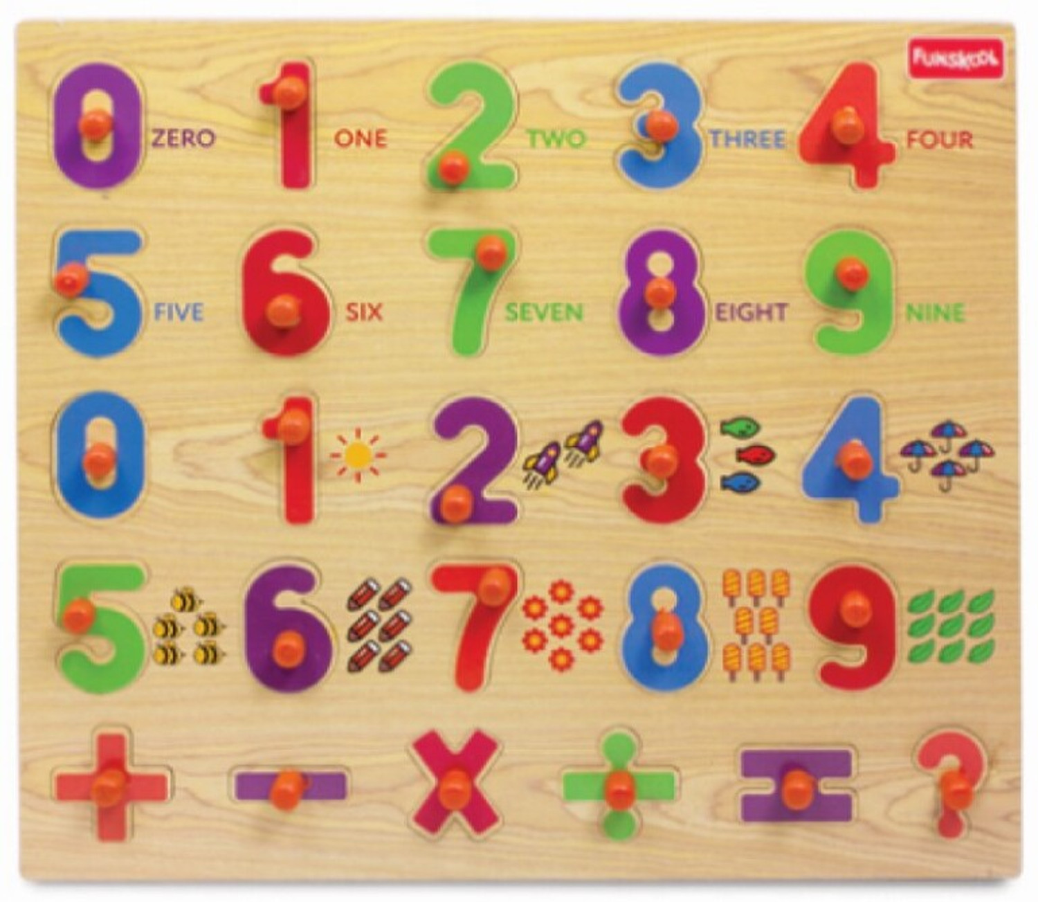 Image of FUNSKOOL NUMBERS WOODEN PUZZLE-3701400