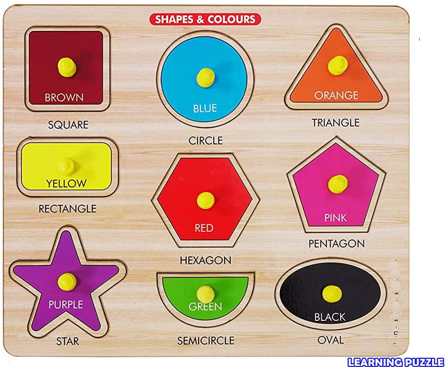 BUY SURETY Montessori Wooden Toys for Kids Geometric Shape Manipulative Puzzles Blocks