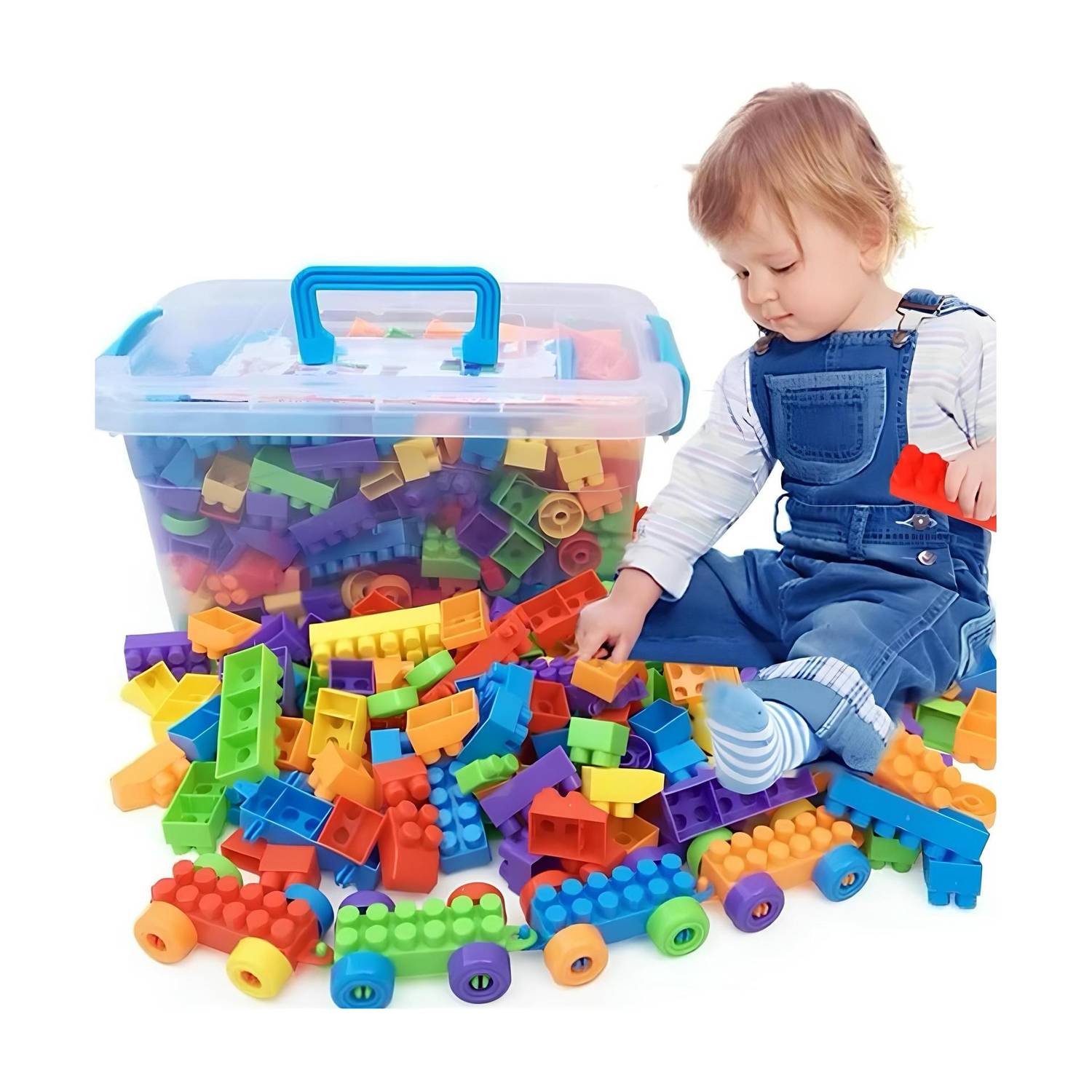 BOZICA BEST BABY GIFT 100 PCS(92 PIECES+8 TYRES) Building Blocks,Creative Learning Educational Toy for Kids Puzzle Assembling Shape Building…