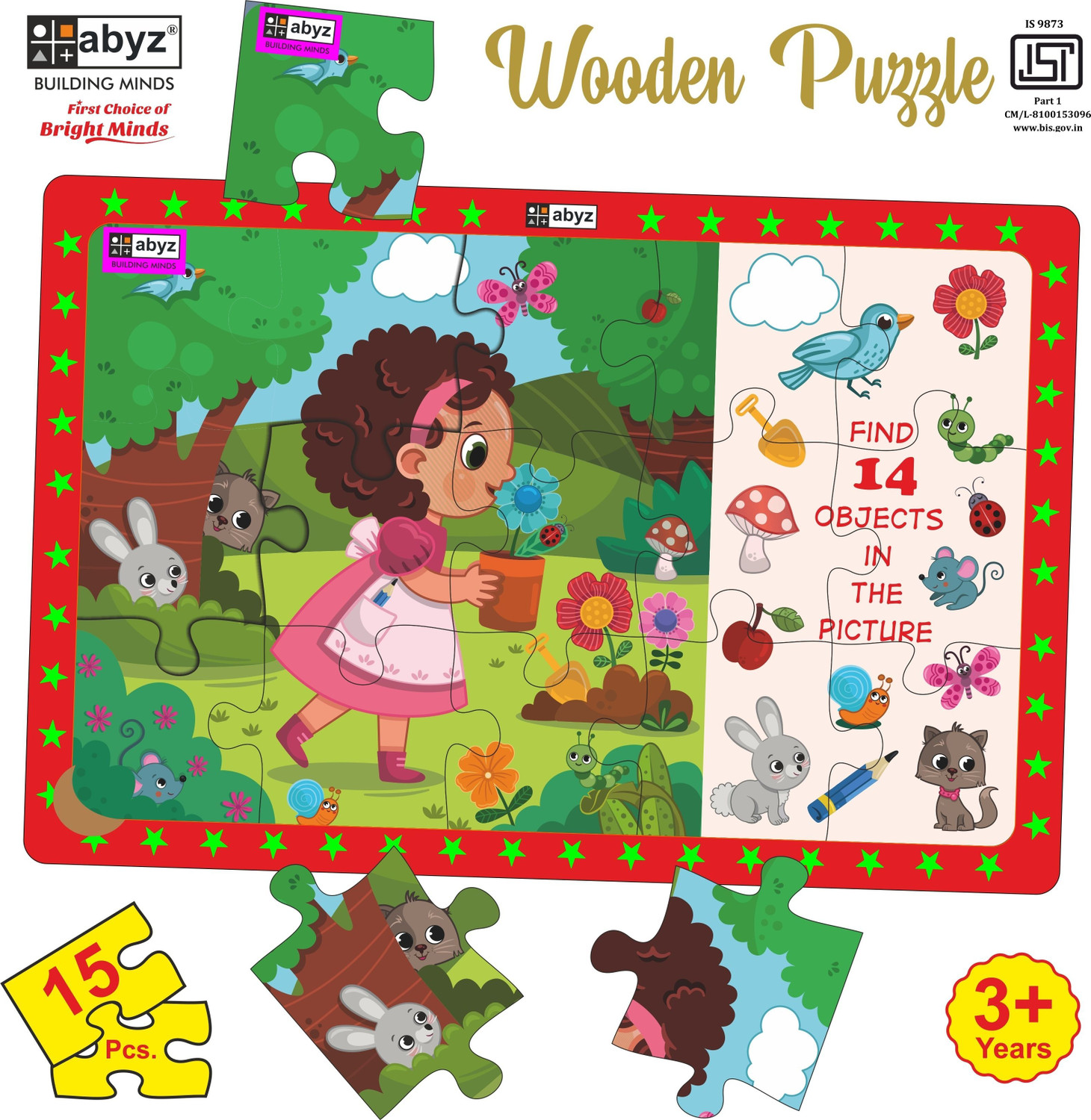 Image of ABYZ Gardening Time with 15 Pieces - Suitable for Ages 3 and Up!