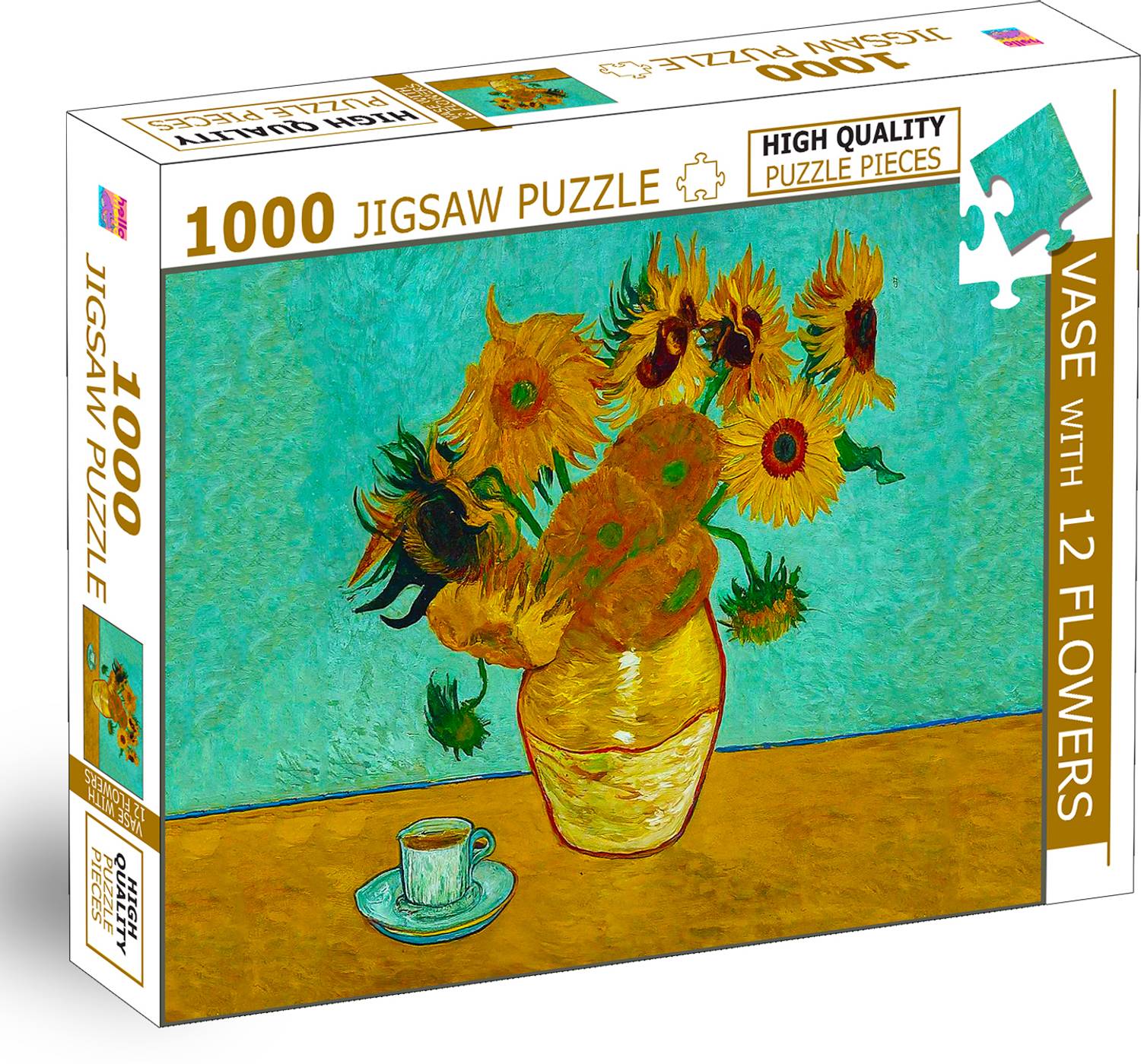 HELLO FRIEND 1000 Pcs Jigsaw Puzzle Vase With 12 Flowers (1 Piece