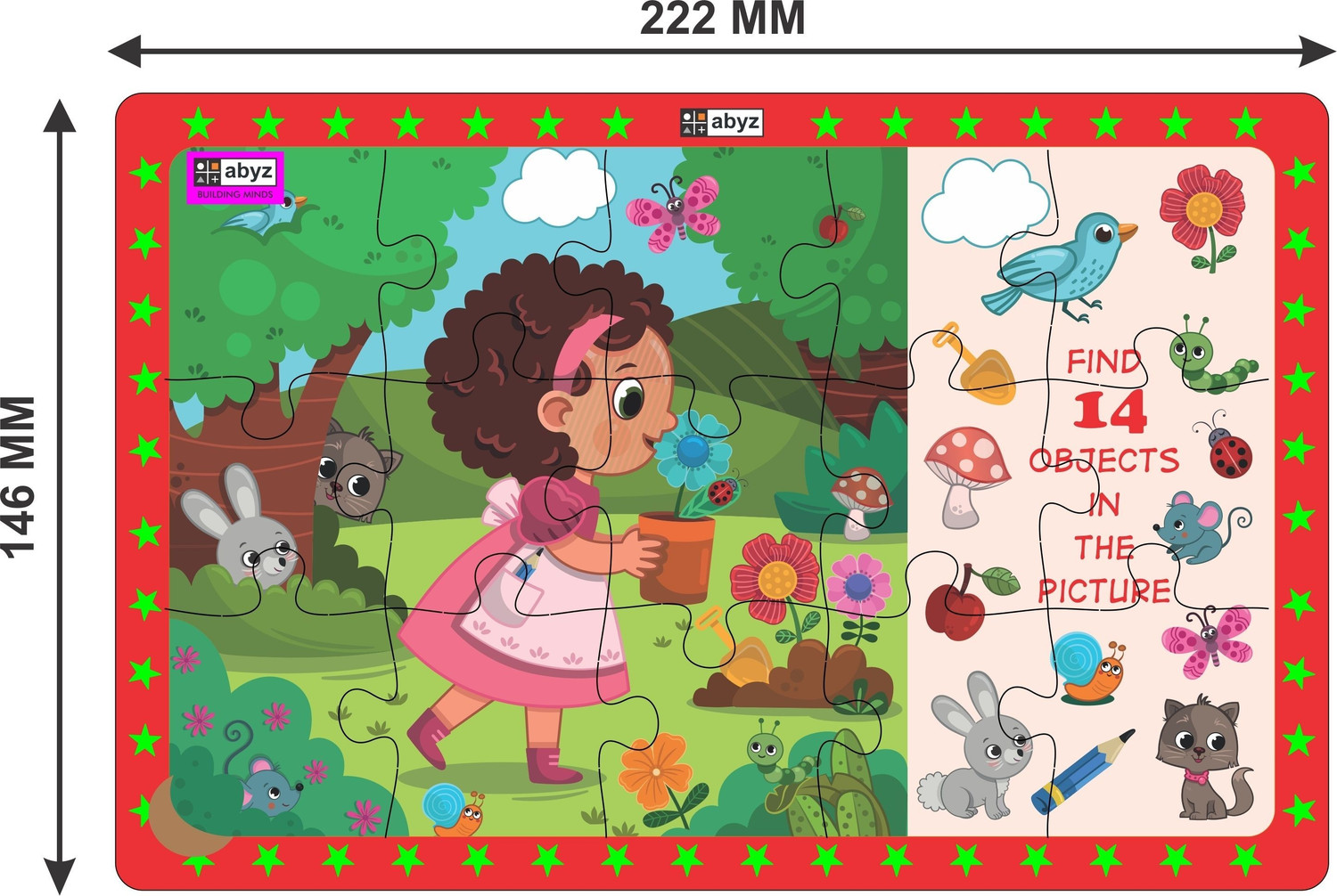 Image of ABYZ Gardening Time with 15 Pieces - Suitable for Ages 3 and Up!