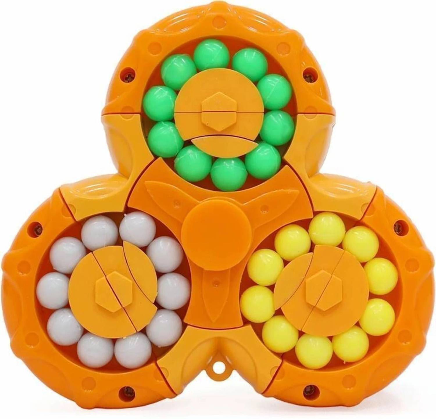 Aditre Stationery Emporium Mаɡiс Bean Rotating Cube Puzzle Toy Spinner Fidget for Stress & Anxiety Relief