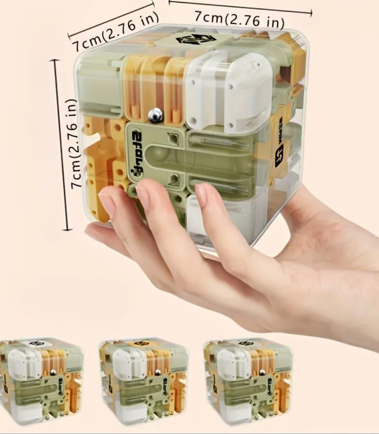 Image of shirly 3D Ball Rolling Maze Cube Puzzle Game for Kids & Adults Brain Teaser