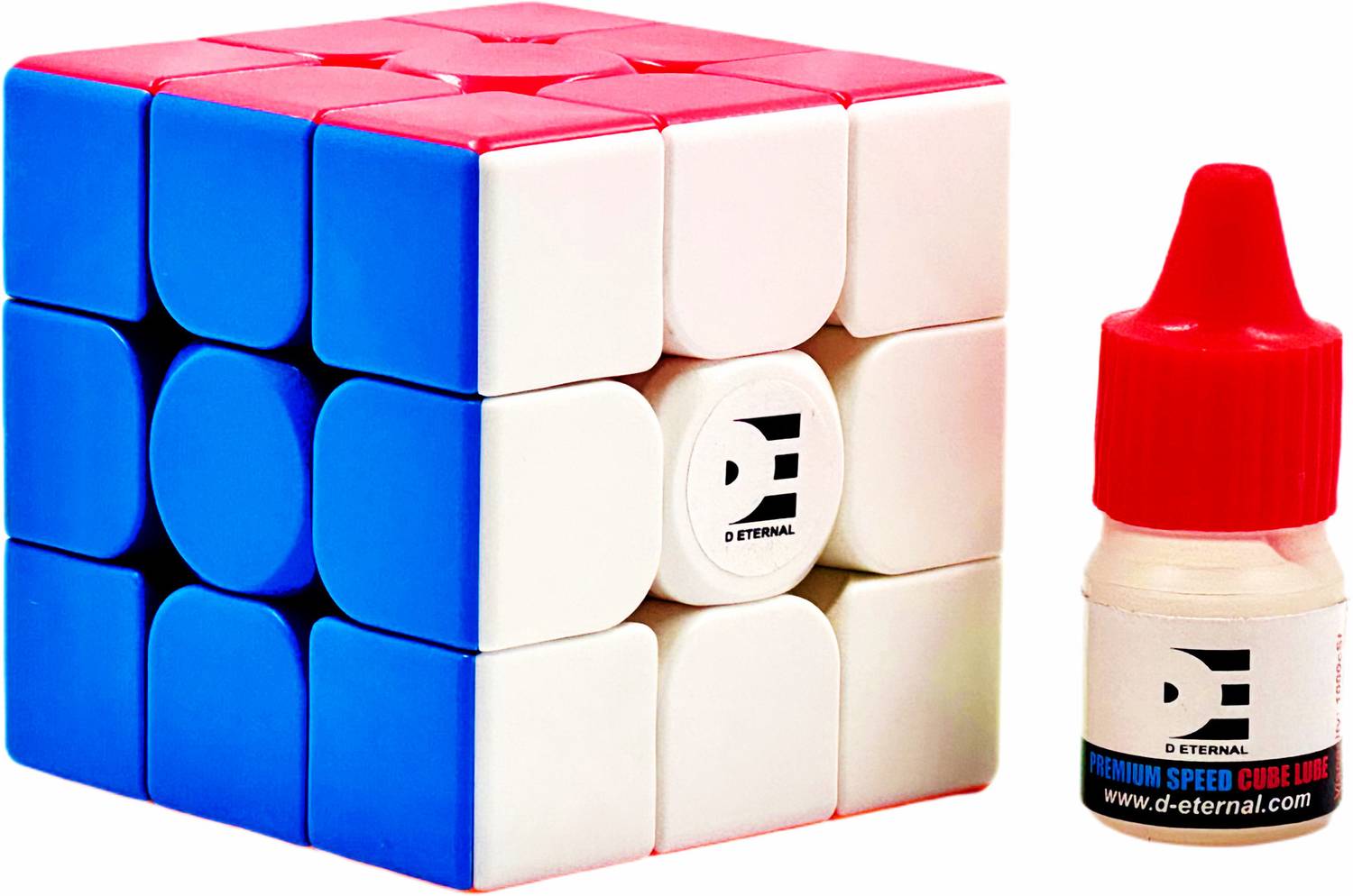 D ETERNAL Cube 3x3 High Speed Stickerless Magic Puzzle & Premium Cube